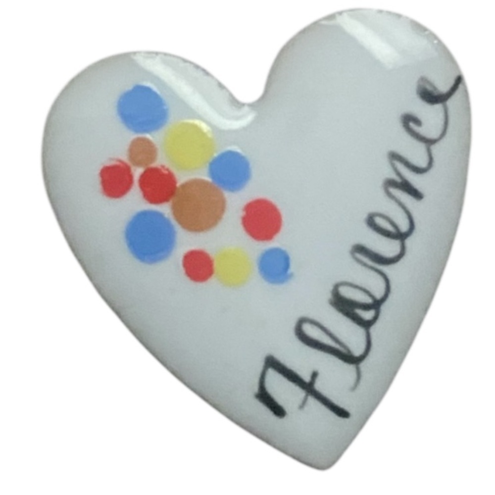 Florence personalized brooch heart shape